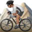 Person Mountain Biking, Medium skin tone