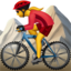 Download Woman Mountain Biking emoji, Apple style