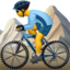 Download Man Mountain Biking emoji, Apple style