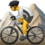 Person Mountain Biking emoji, Apple design