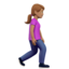 Woman Walking Facing Right, Medium skin tone