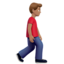 Man Walking Facing Right, Medium skin tone