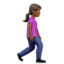 Woman Walking Facing Right, Medium-dark skin tone
