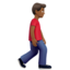 Man Walking Facing Right, Medium-dark skin tone