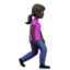 Woman Walking Facing Right, Dark skin tone