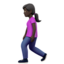 Woman Walking, Dark skin tone