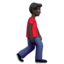 Man Walking Facing Right, Dark skin tone