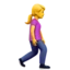 Woman Walking Facing Right emoji, Apple design
