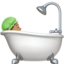 Person Taking Bath, Medium skin tone