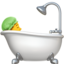 Download Person Taking Bath emoji, Apple style