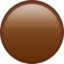 Brown Circle emoji, Apple design