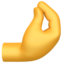 Pinched Fingers emoji, Apple design