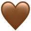 Brown Heart emoji, Apple design