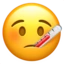 Face with Thermometer emoji on iPhone