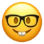 Nerd Face emoji on iPhone