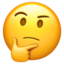Download Thinking Face emoji, Apple style