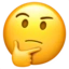 Thinking Face emoji on iPhone