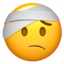 Face with Head-bandage emoji, Apple design