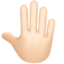 Raised Back of Hand, Light skin tone