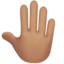 Raised Back of Hand, Medium skin tone