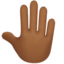 Raised Back of Hand, Medium-dark skin tone