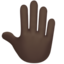 Raised Back of Hand, Dark skin tone