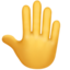 Raised Back of Hand emoji, Apple design