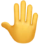 Raised Back of Hand emoji on iPhone