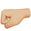 Left-facing Fist, Medium-light skin tone