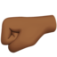 Left-facing Fist, Medium-dark skin tone