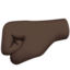Left-facing Fist, Dark skin tone