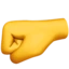 Left-facing Fist emoji on iPhone