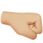 Right-facing Fist, Medium-light skin tone