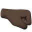 Right-facing Fist, Dark skin tone