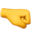 Right-facing Fist emoji, Apple design