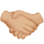 Handshake, Medium-light skin tone
