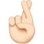 Crossed Fingers, Light skin tone