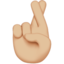 Crossed Fingers, Medium-light skin tone
