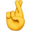 Crossed Fingers emoji, Apple design