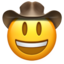 Cowboy Hat Face emoji, Apple design