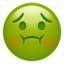 Nauseated Face emoji, Apple design