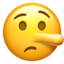 Download Lying Face emoji, Apple style