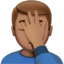 Man Facepalming, Medium skin tone
