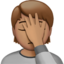 Person Facepalming, Medium skin tone