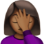 Woman Facepalming, Medium-dark skin tone