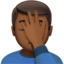 Man Facepalming, Medium-dark skin tone