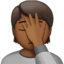 Person Facepalming, Medium-dark skin tone