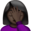 Woman Facepalming, Dark skin tone