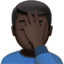 Man Facepalming, Dark skin tone