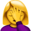 Download Woman Facepalming emoji, Apple style